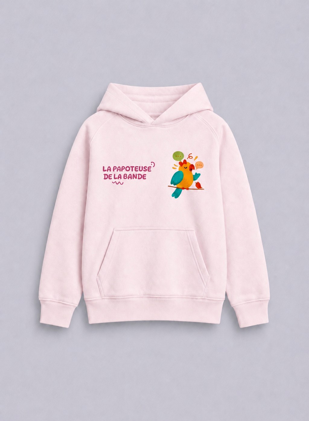 Sweat à Capuche Bio « Le Papoteur »